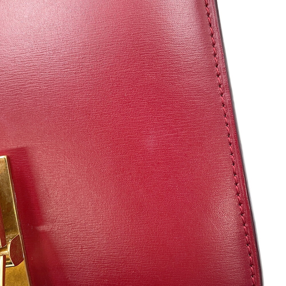 Celine Box Calfskin Box Flap Bag Red - Picture 7 of 12